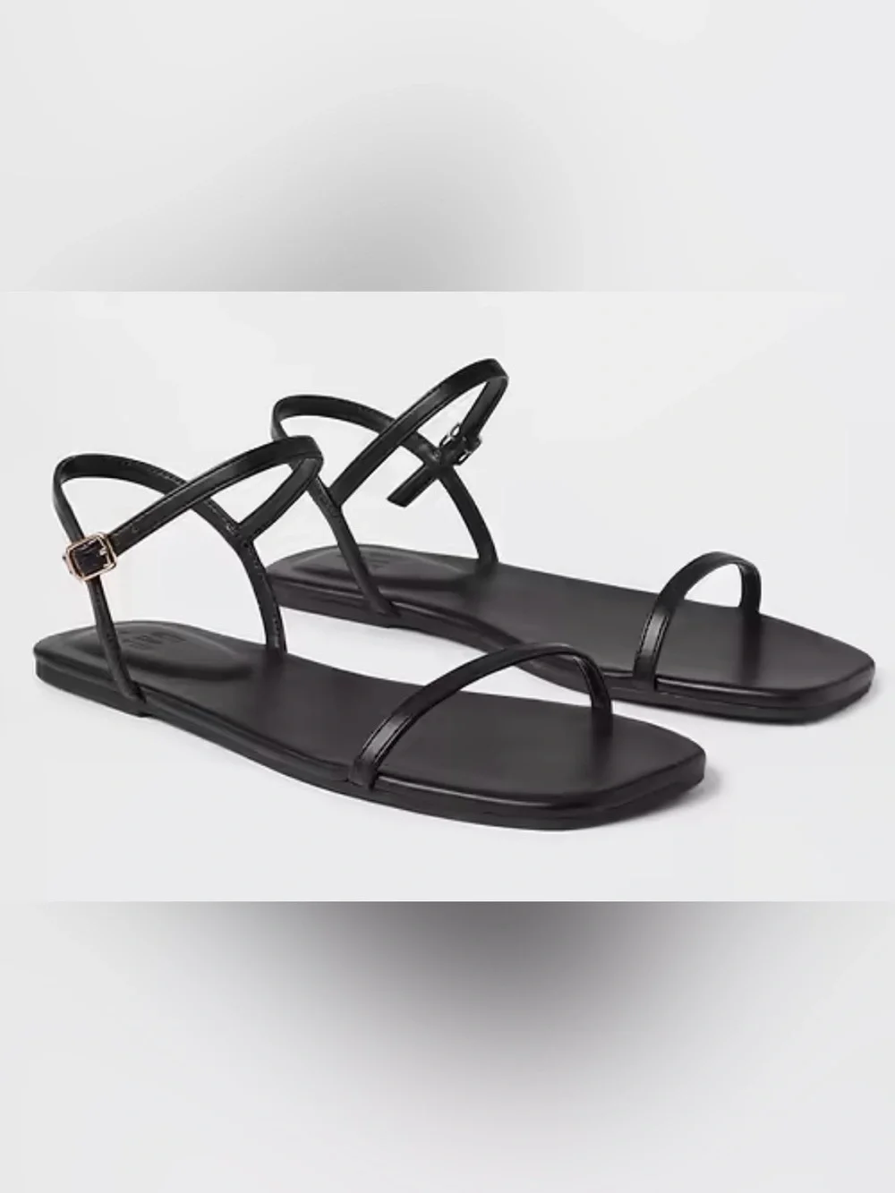 Gap Black Slim-Strap Flat Sandals